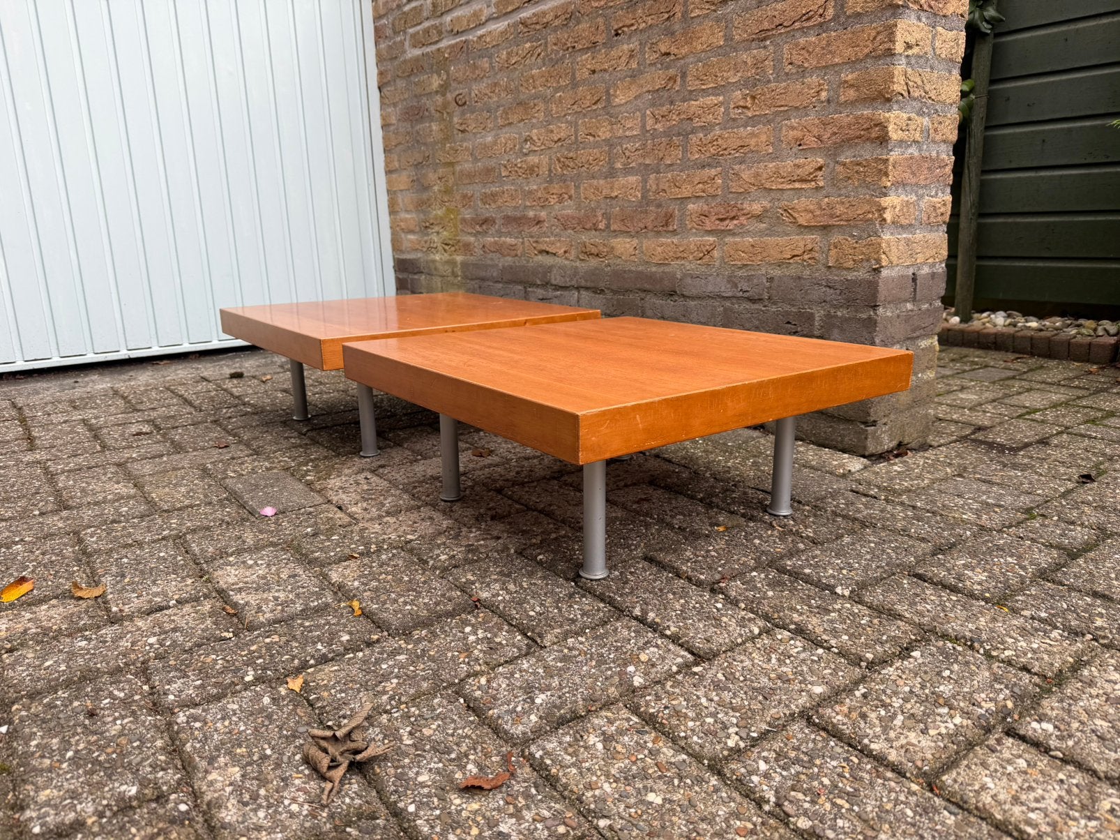 Vintage salontafels Artifort Japandi stijl - 2 voor €20, Huis en Inrichting, Ophalen, Gebruikt, 50 tot 100 cm, Vierkant