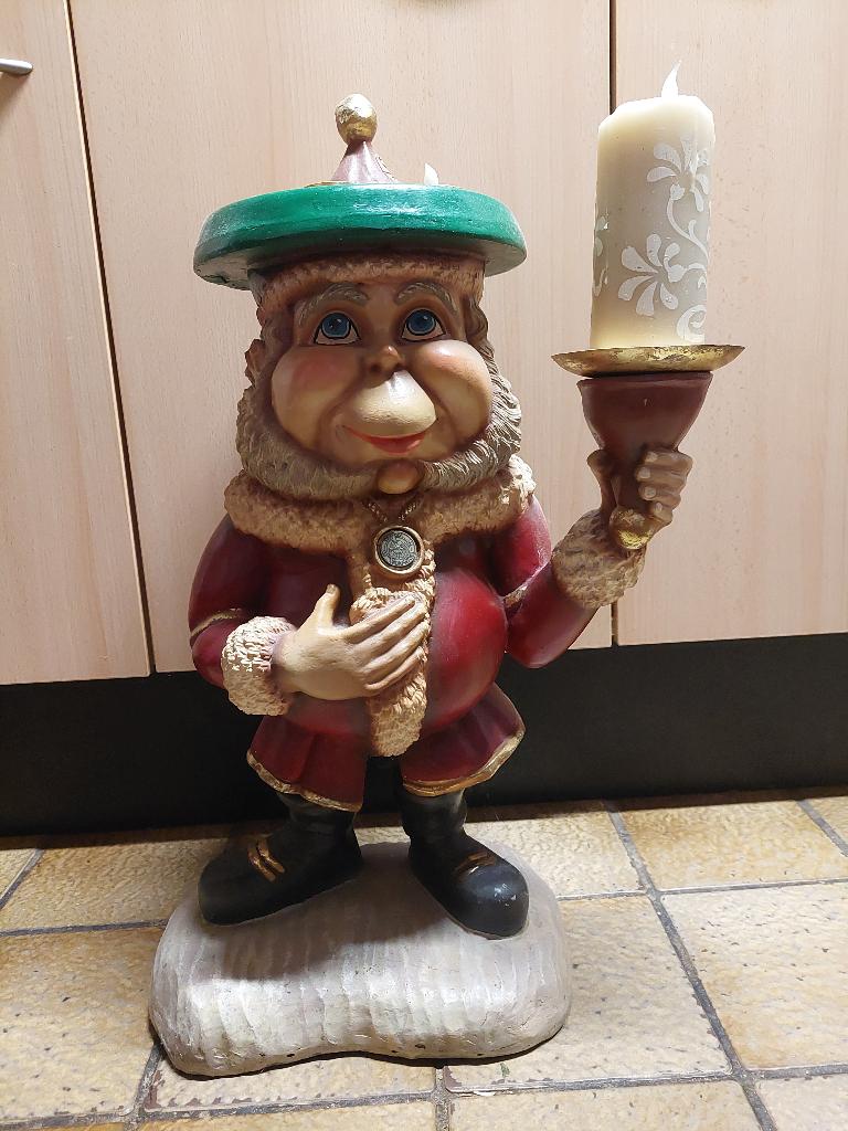Grote Efteling laaf met kandelaar en waxinelichtjes, Ophalen, Gebruikt, Efteling, Beeldje of Poppetje