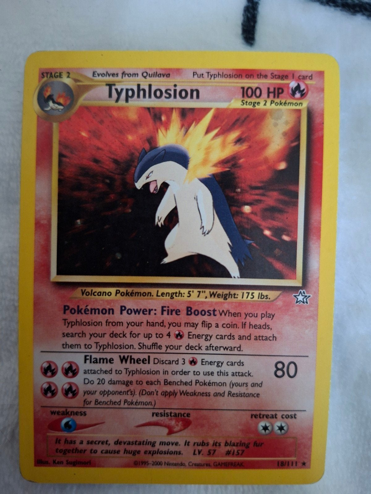 Typhlosion pokemon kaart, Ophalen