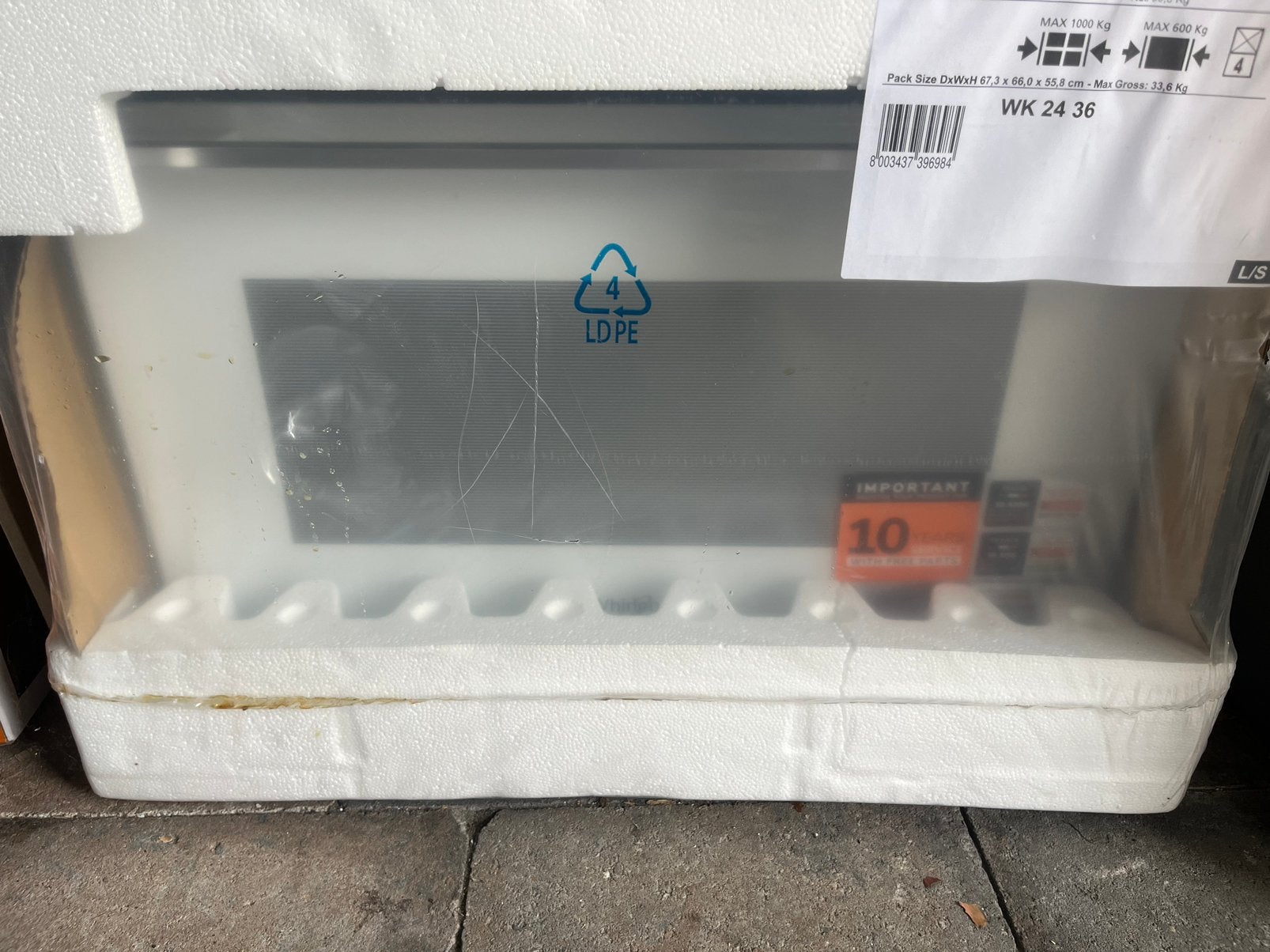 Whirlpool WMW57DHMW inbouw combimagnetron | nieuw/open doos, Ophalen, Combimagnetron, 60 cm of meer, Nieuw