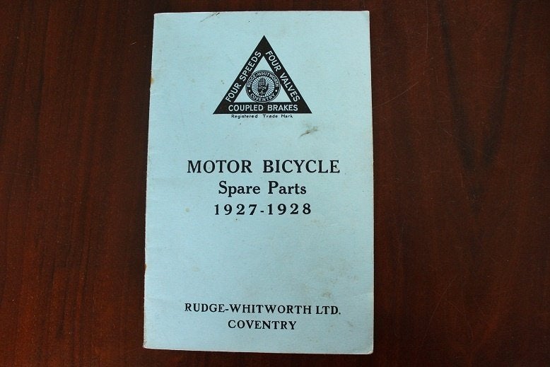 Rudge 1927-1928 motorcycle parts list, Ophalen of Verzenden, Overige merken