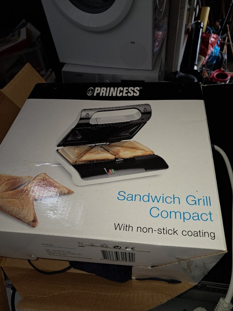 Princess Sandwich Grill Compact Tostiapparaat  CS27338, Ophalen, Uitneembare platen, Gebruikt