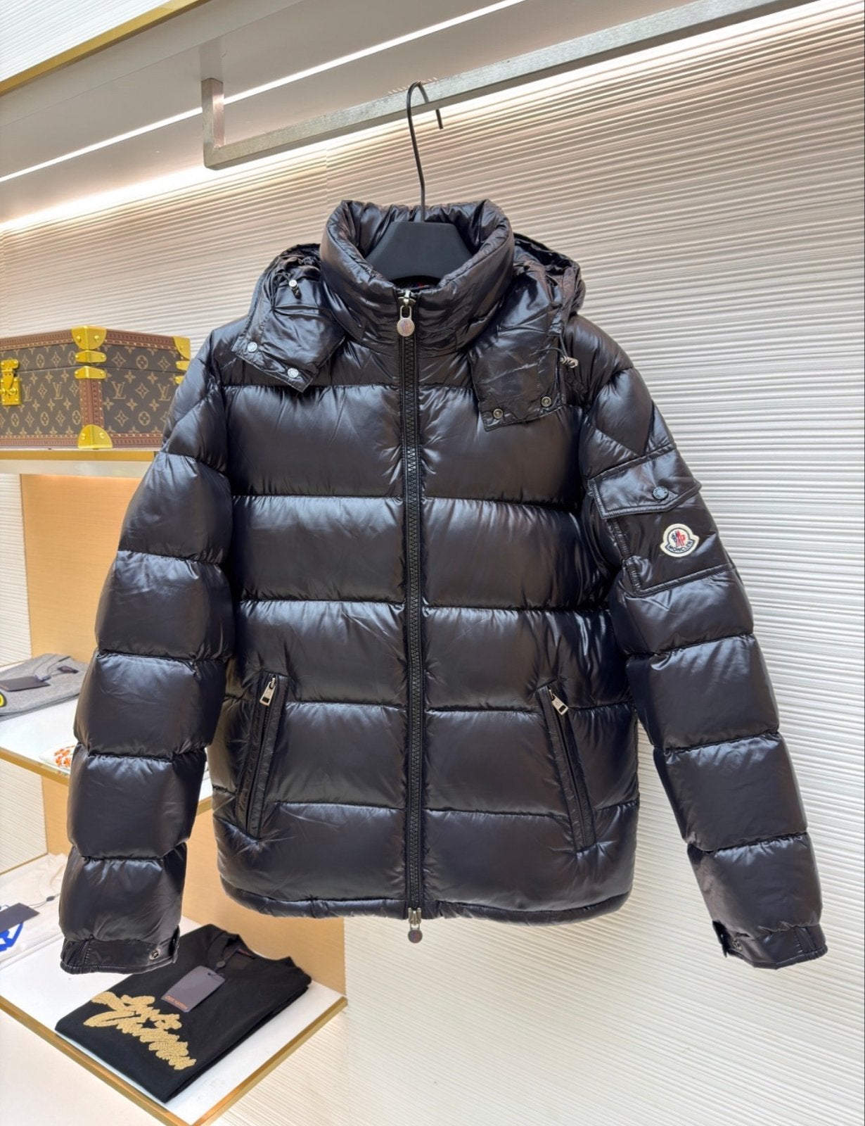Moncler Maya Puffer Jas Zwart - Nieuwstaat, Verzenden, Nieuw, Maat 48/50 (M), Zwart