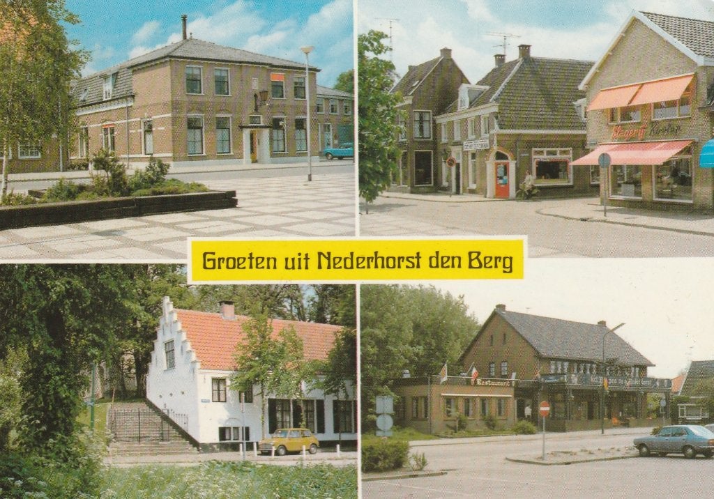 NEDERHORST DEN BERG Gemeentehuis Winkels Restaurant Groeten, Verzenden, 1980 tot heden, Ongelopen, Noord-Holland