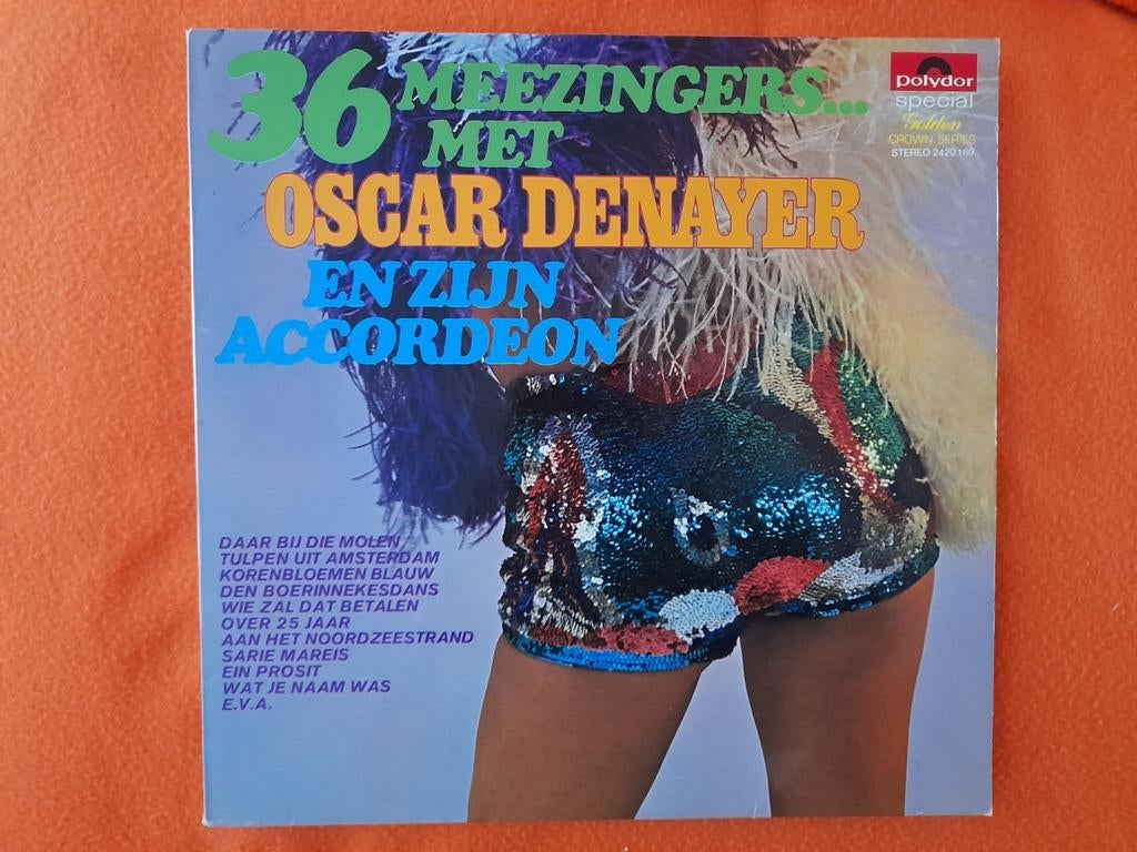 Oscar Denayer en zijn accordeon - 36 Meezingers (1974), Gebruikt, Originele persing, Ophalen of Verzenden, 1970 - 1979