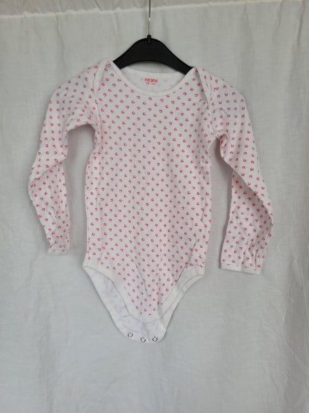 Wit-roze rompertje mt 98/104 merk Hema, Nacht- of Onderkleding, Meisje, ., Ophalen of Verzenden
