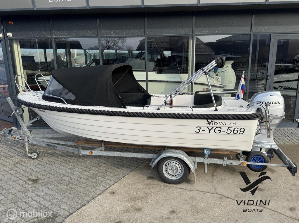Vidini 500 sloep met Honda 50pk en Marlin trailer *Compleet*, Gebruikt, -, -, -