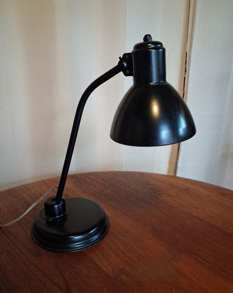 Retro vintage Bauhaus tafellamp, lamp, Ophalen, Gebruikt, Metaal, Vintage