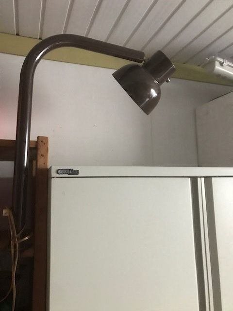 Vintage bureaulamp klem klemt om blad bureaulamp, Huis en Inrichting, Lampen | Tafellampen, Ophalen, Bureaulamp, Gebruikt, Vintage