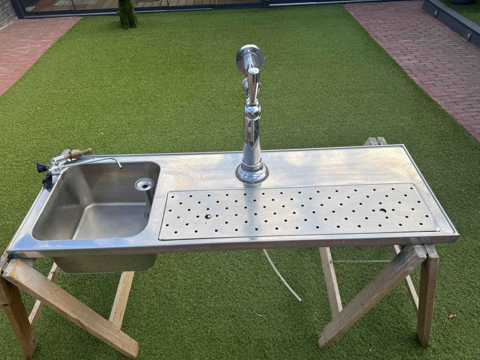 Lekblad met spoelbak,biertap, thuistap, mancave, bar, Ophalen, Zo goed als nieuw, Overige