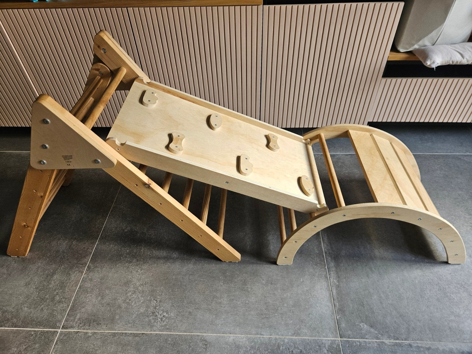 Innovakids Pikler Driehoek Klimrekken met Glijbaan en Klimbo, Ophalen, Zo goed als nieuw, Glijbaan