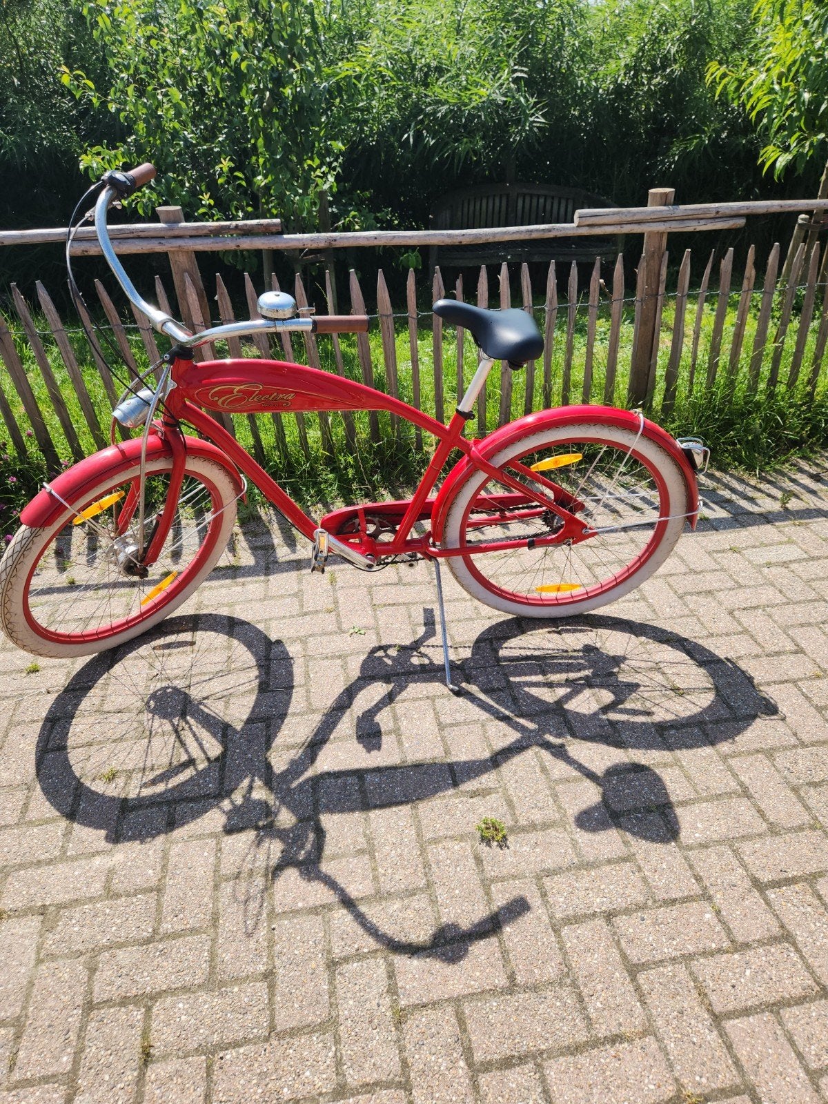 Electra Cruiser 3-speed Damesfiets Rood, Terugtraprem, Gebruikt, Versnellingen, 50 tot 53 cm
