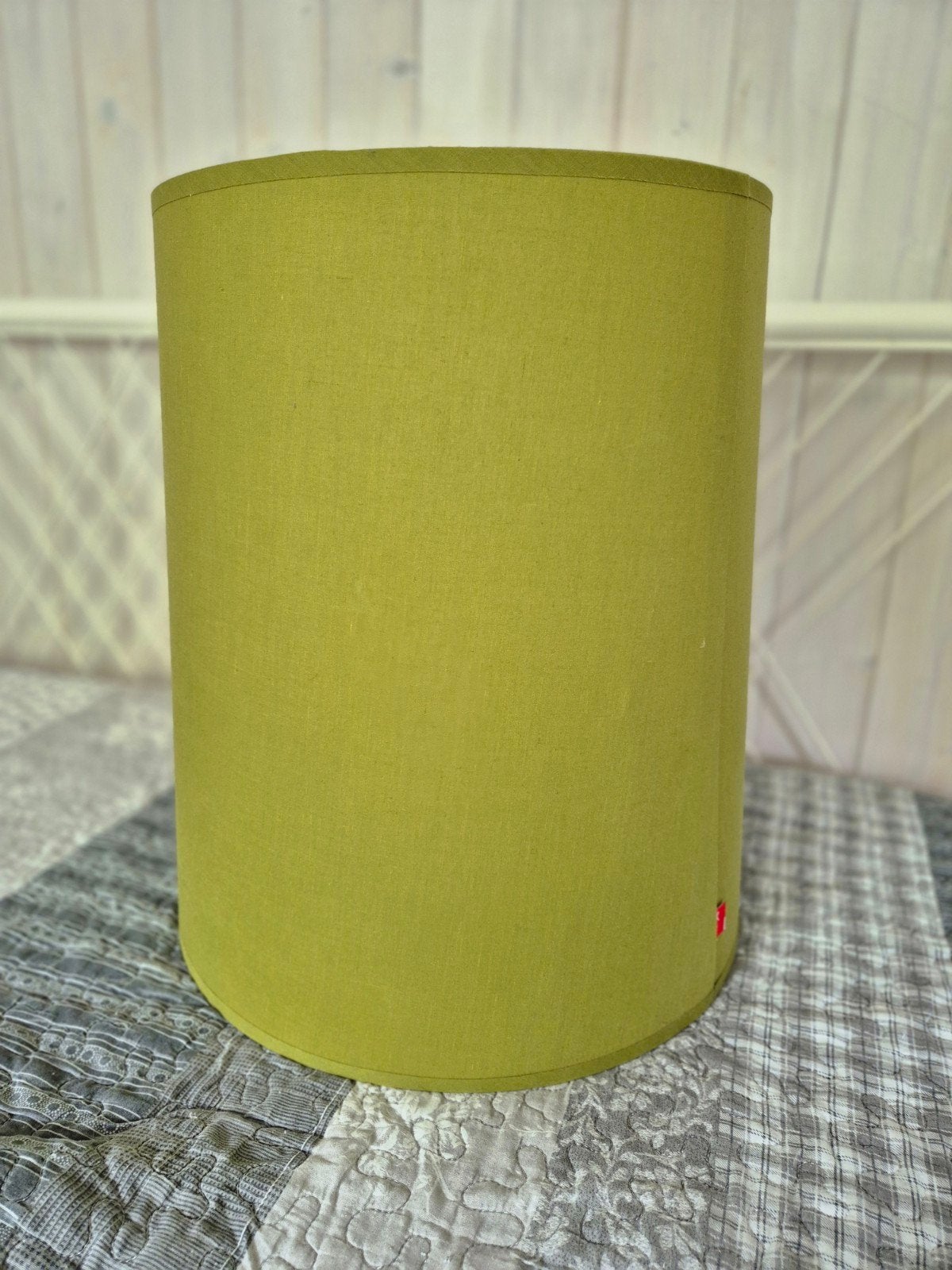 Olijfkleurige Lampenkap - H40cm, D30/35cm, Ophalen
