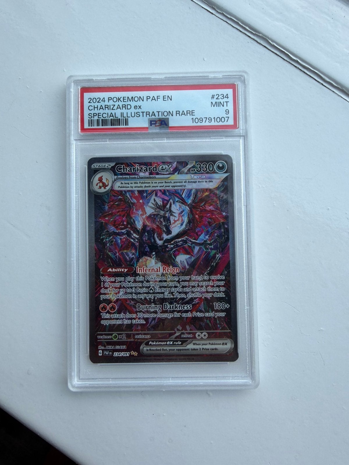 Pokemon kaart Charizard 234 PSA 9, Hobby en Vrije tijd, Verzamelkaartspellen | Yu-gi-Oh!, Ophalen, Zo goed als nieuw