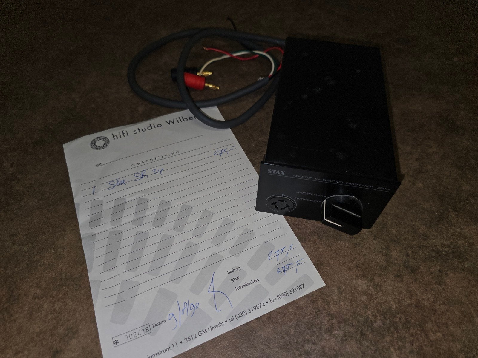 Stax SRD-4 Adapter voor Electret Earspeaker, Ophalen of Verzenden, Gebruikt, Overige systemen, Overige merken