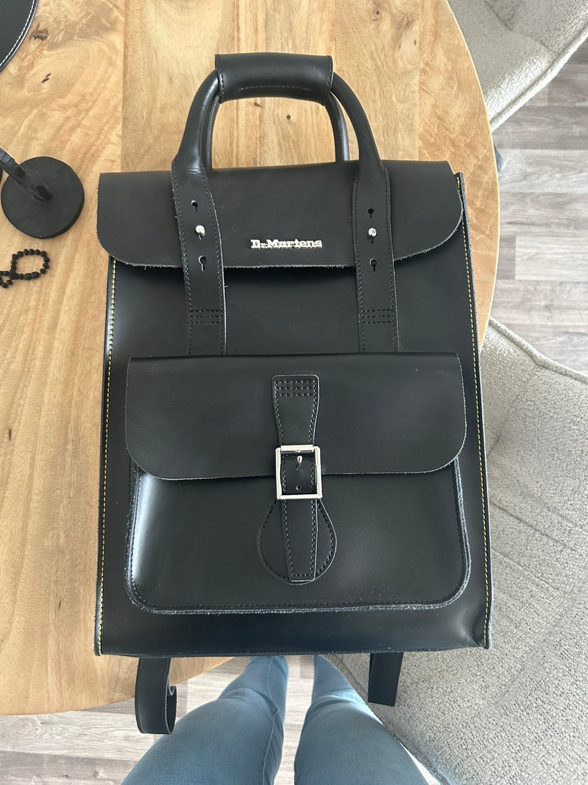 Dr. Martens leren rugzak - Zwart, 25 tot 40 cm, Ophalen of Verzenden, Zo goed als nieuw, Overige merken