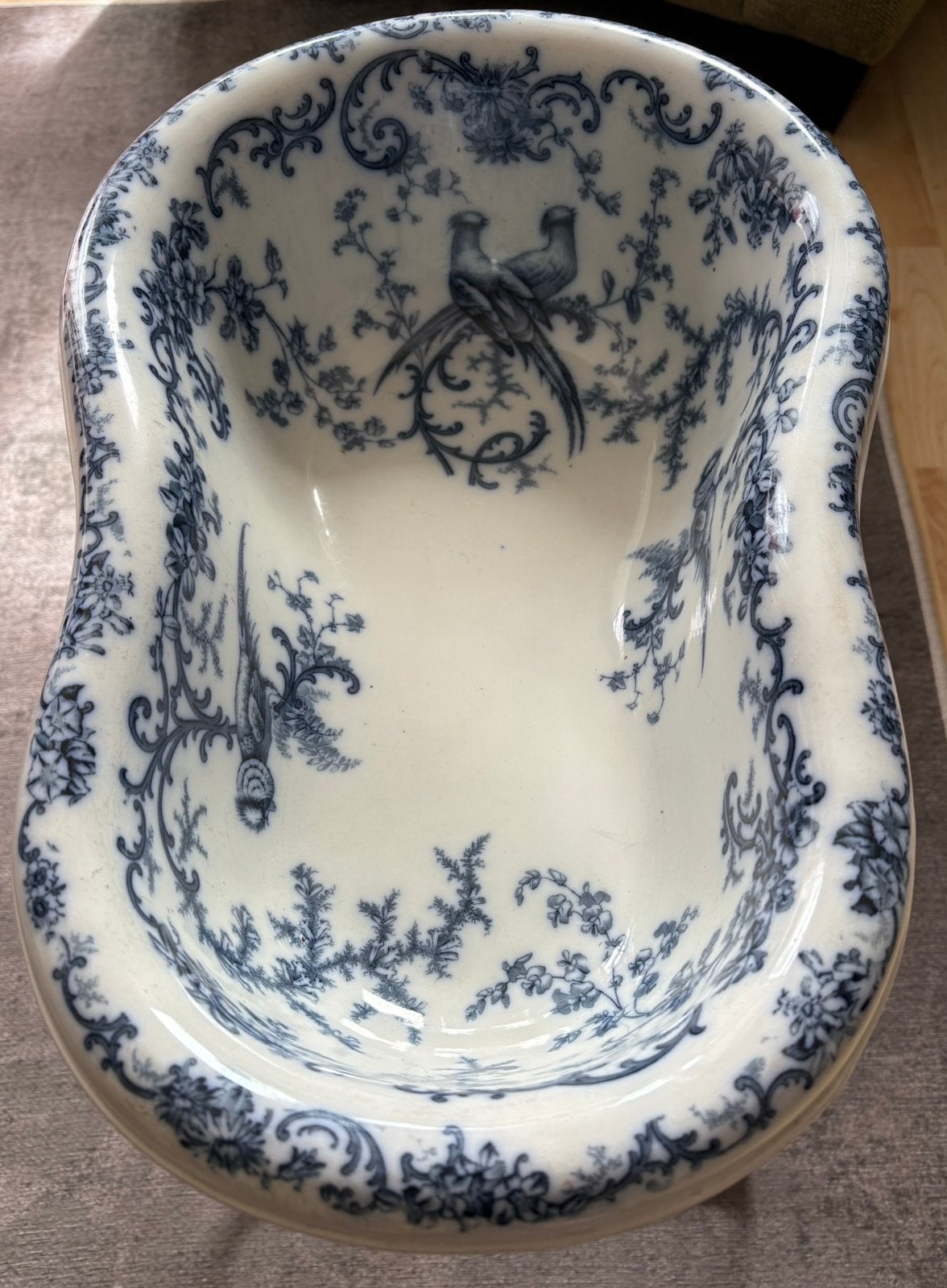 Antieke Engelse, porseleinen bidet gemerkt, Antiek en Kunst, Ophalen