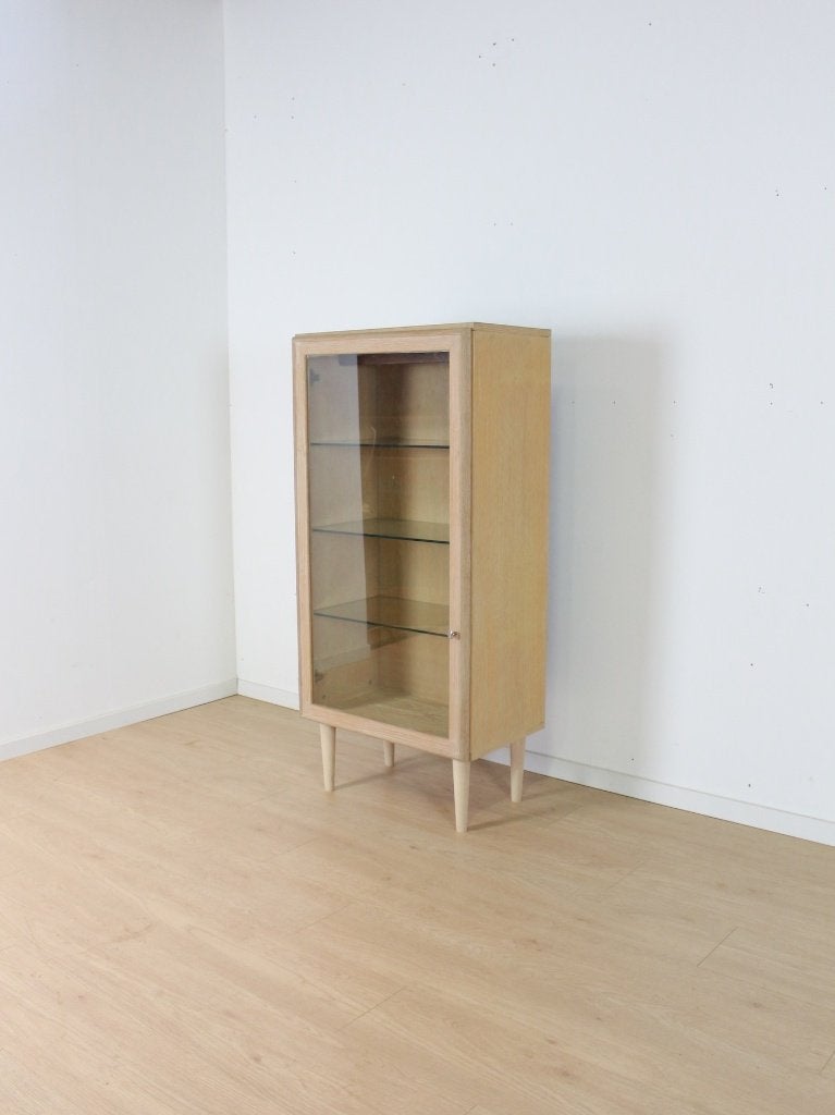 vintage japandi vitrine kastje, Ophalen, Gebruikt, 50 tot 100 cm, Minder dan 100 cm