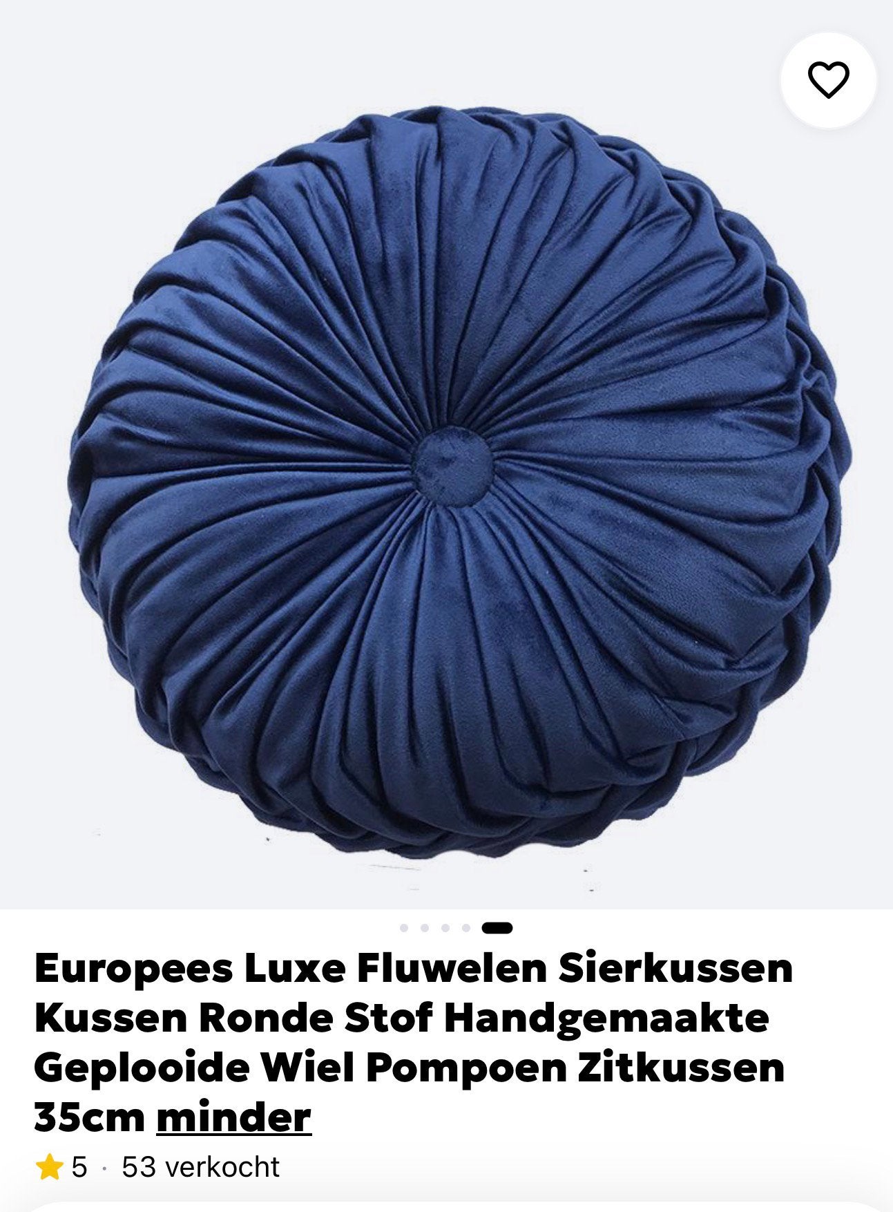nieuwe bankkussen €7,50 ps, Ophalen, Nieuw, Blauw, Rond