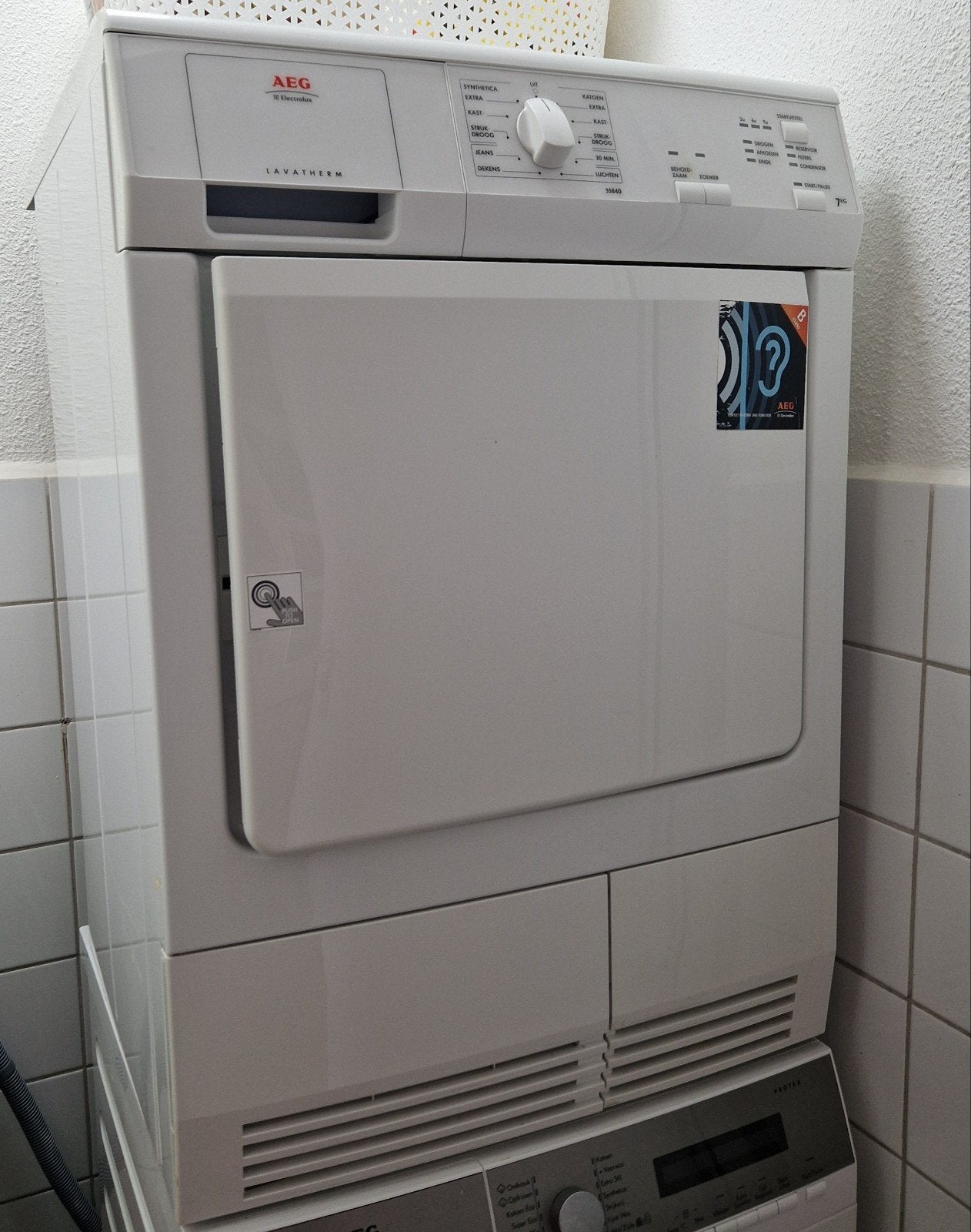 AEG Lavatherm T55840 Luchtafvoer Wasdroger, Witgoed en Apparatuur, Wasdrogers, Ophalen, 6 tot 8 kg, Gebruikt, Luchtafvoer