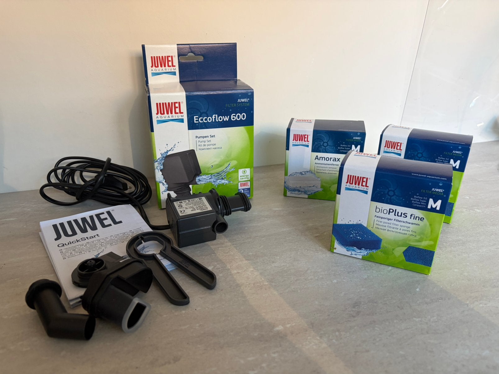 Juwel Eccoflow 600 filterpomp met filtermateriaal, Ophalen of Verzenden, Pomp, Zo goed als nieuw, Juwel