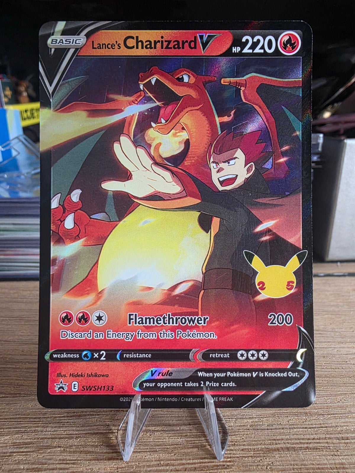 Lance's Charizard V (SWSH133) - Pokémon Kaart, Ophalen of Verzenden, Zo goed als nieuw, Losse kaart