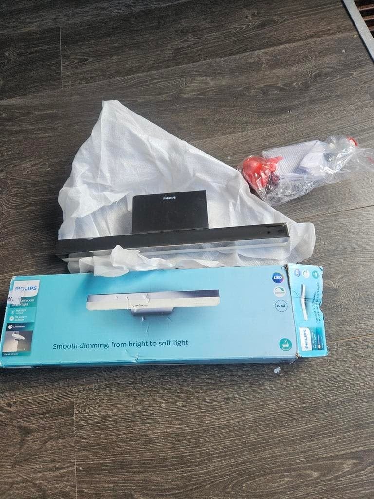 Philips Led spiegellamp Plunge nieuw in doos., Ophalen of Verzenden, Nieuw, Metaal