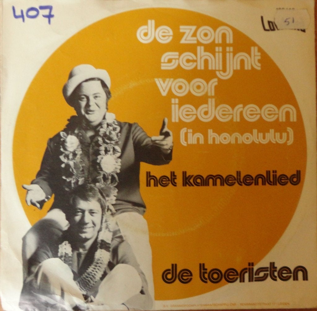 De Toeristen > De zon schijnt voor iedereen, Cd's en Dvd's, Ophalen of Verzenden, Gebruikt, 7 inch, Nederlandstalig