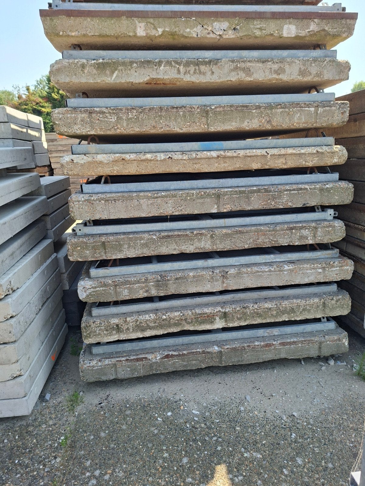 Stelconplaten met frame.  Gratis bezorging!, Tuin en Terras, Verzenden, Gebruikt, Beton, Overige typen