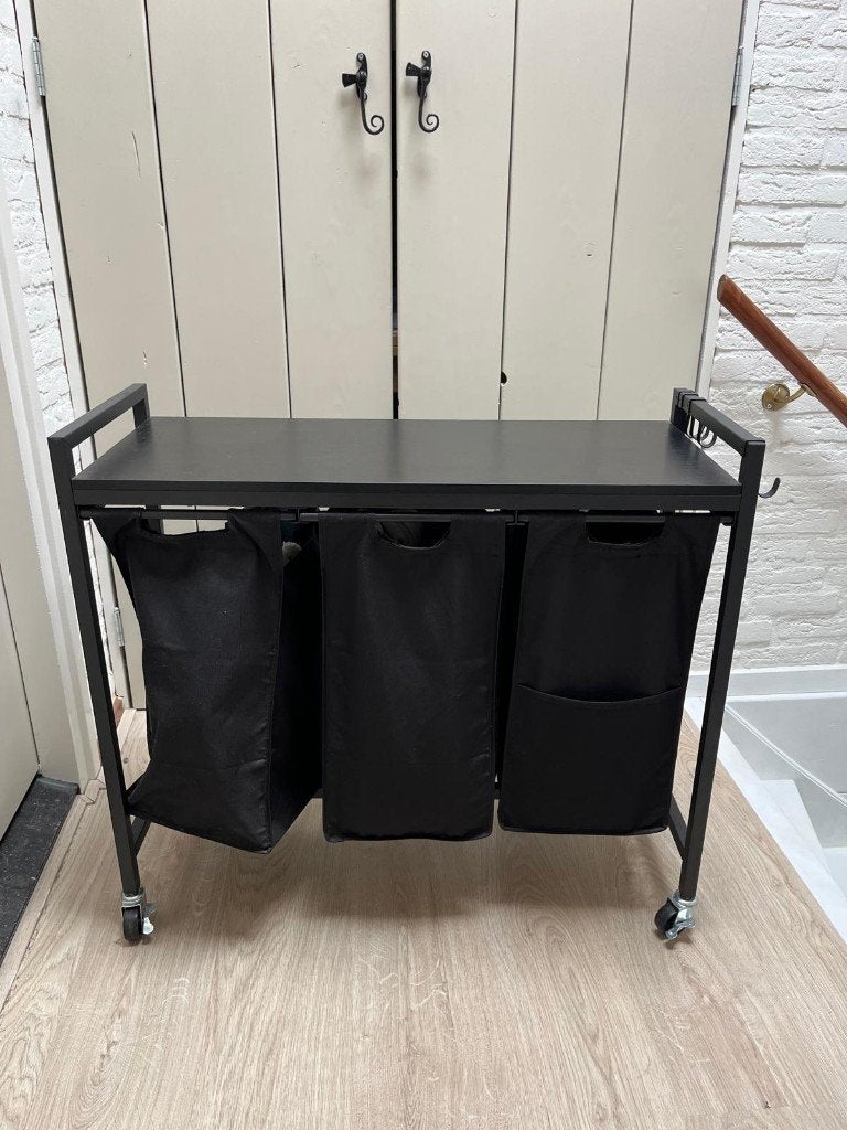 Wasmand met 3 vakken en plank, Ophalen, Gebruikt, Wasmand, Overige merken