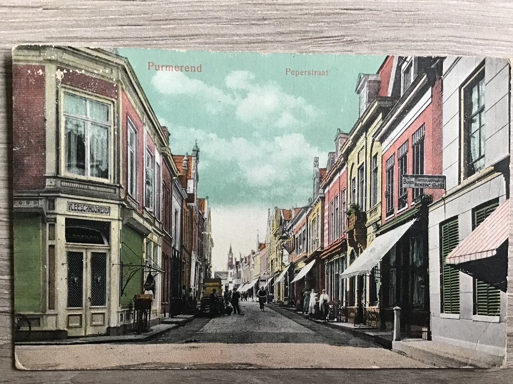 Oude briefkaart Purmerend 1925 - Gelopen, Ophalen of Verzenden, 1920 tot 1940, Gelopen, Noord-Holland