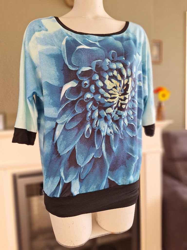 Smashed Lemon nieuwe chrysant blauwe top L, Maat 42/44 (L), Nieuw, Lange mouw, Smashed Lemon