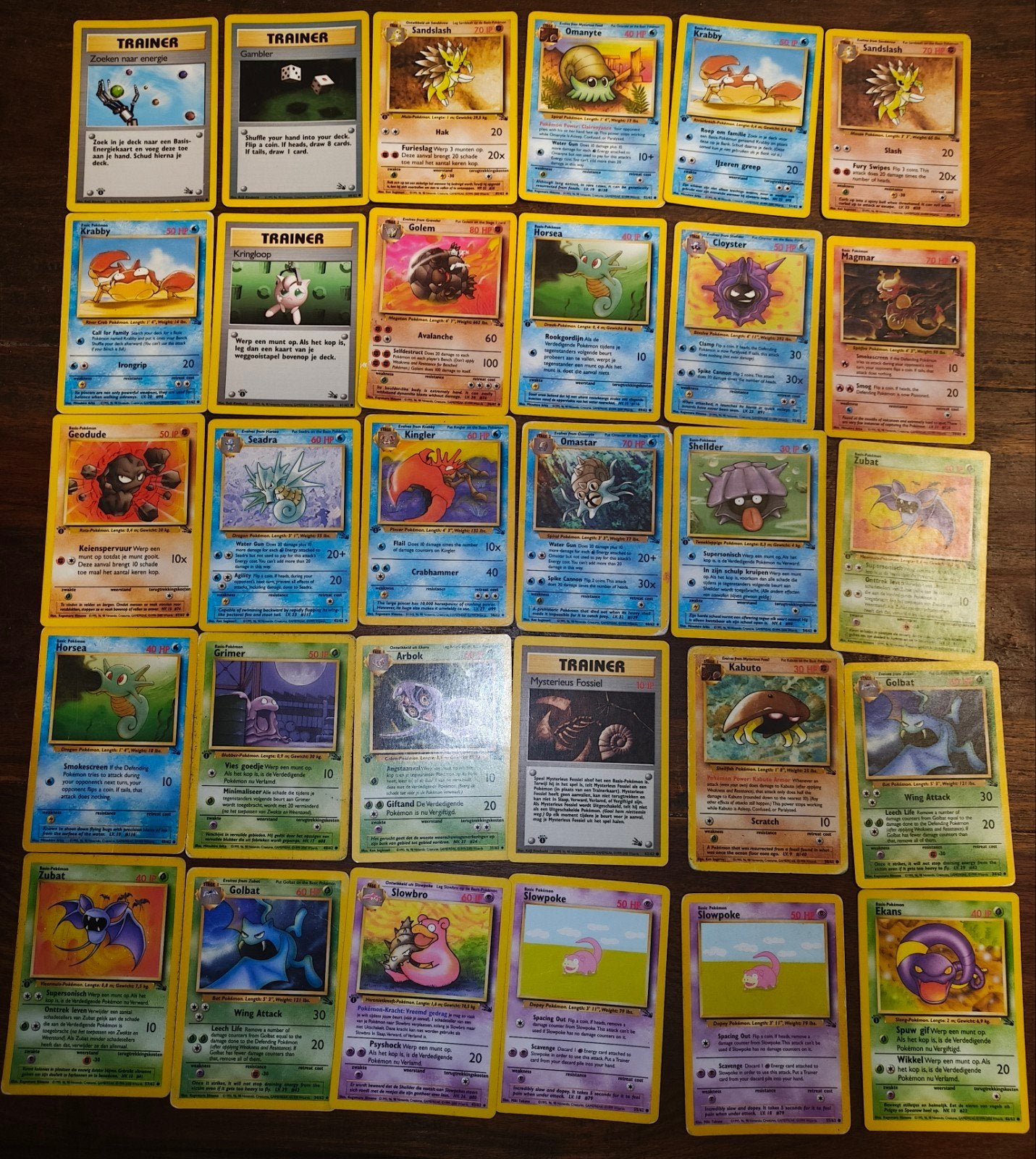 Pokémon Fossil 30 Kaarten, Ophalen of Verzenden
