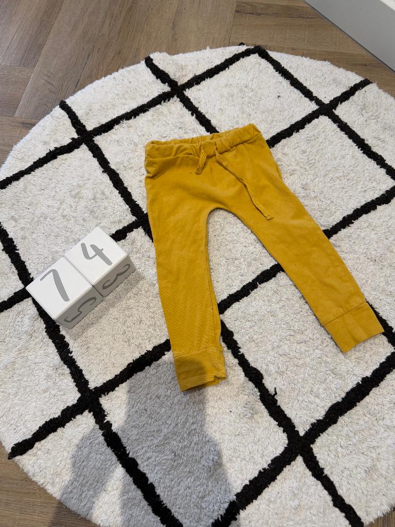 ZGAN geel Prenatal legging broek jogger 68 74 skinny fit bab, Broekje, Jongetje of Meisje, Ophalen of Verzenden, Zo goed als nieuw