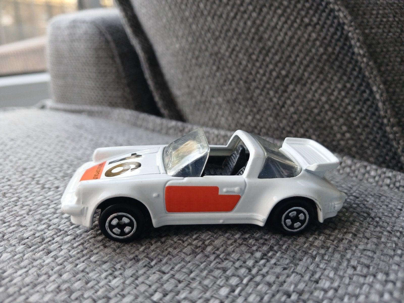 Vintage Corgi Juniors Porsche Targa Rijkspolitie 1:64, Ophalen of Verzenden, Zo goed als nieuw, Auto