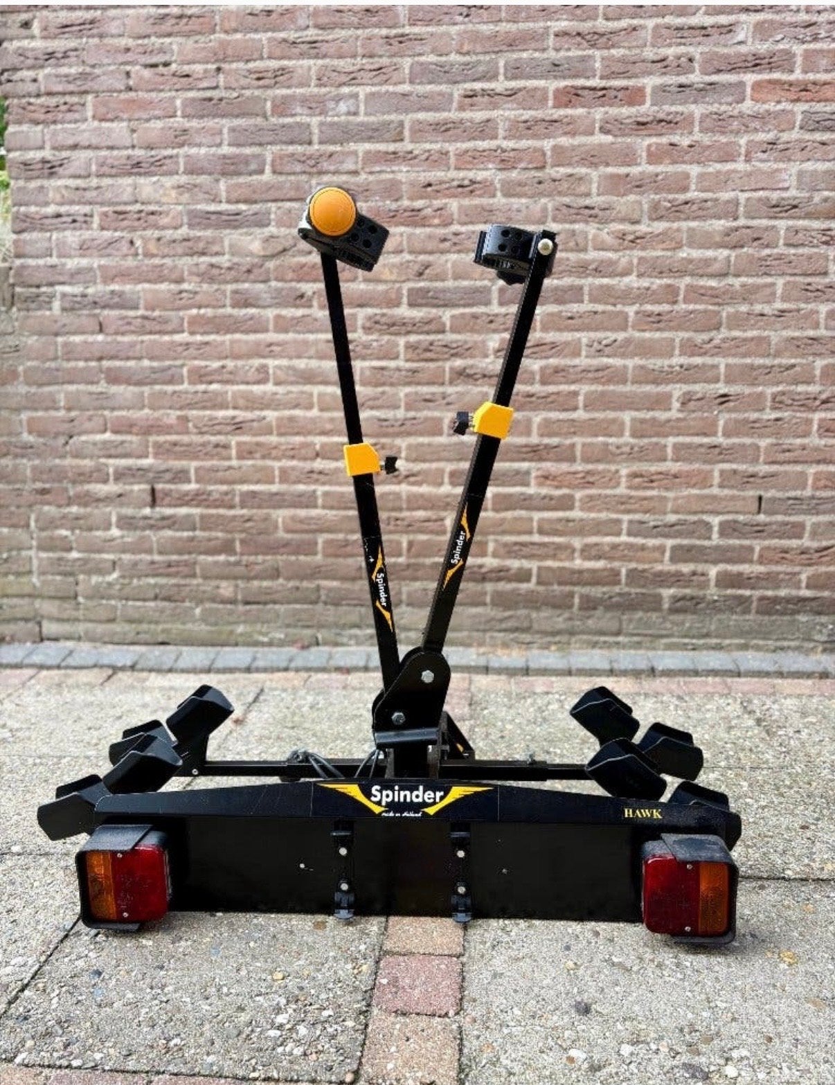 Spinder Hawk Trekhaakdrager voor 2 fietsen, Auto diversen, Fietsendragers, Ophalen, 2 fietsen, Gebruikt, Trekhaakdrager