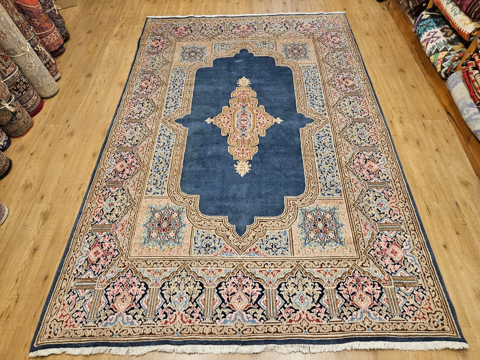 Handgeknoopt perzisch tapijt kirman 306x196, Info@SlatsAntiek.nl, Perzisch, 150 tot 200 cm, Vof Slats Antiek