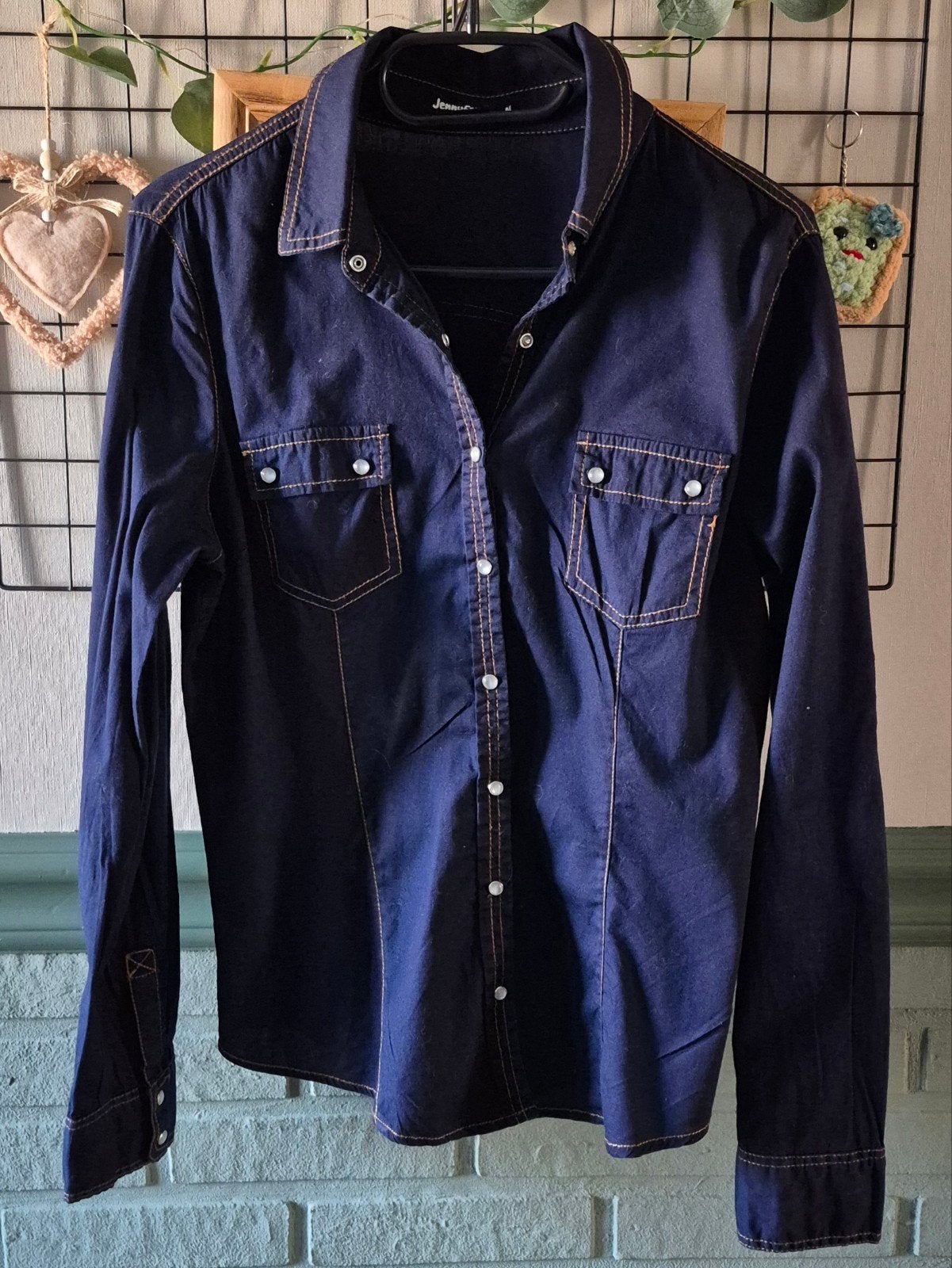 Jennyfer donkerblauwe blouse maat M, Kleding | Dames, Maat 38/40 (M), Blauw, Ophalen of Verzenden, Zo goed als nieuw