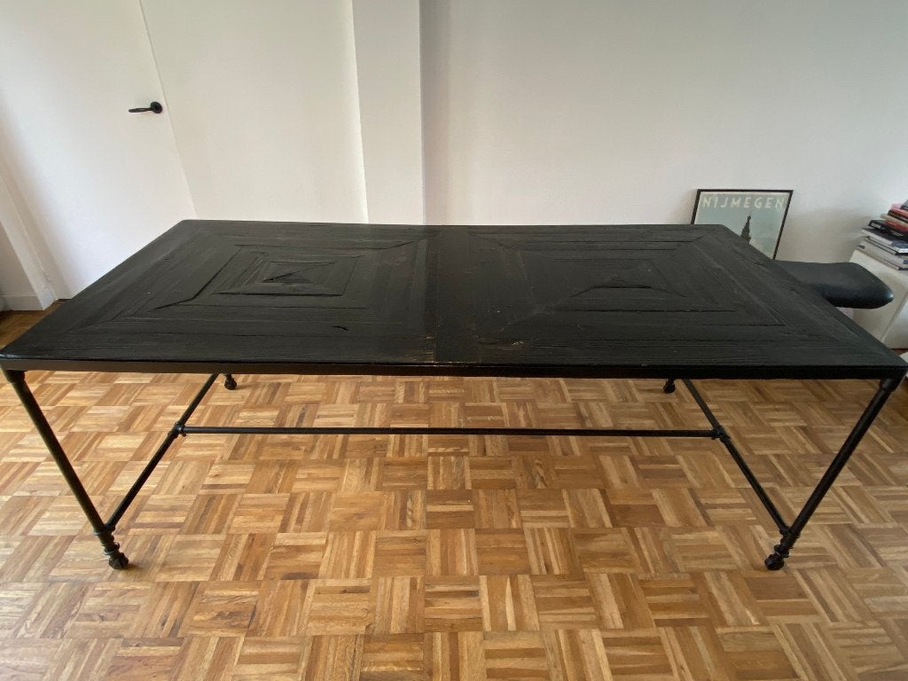 Tafel zwart op wielen, Ophalen, Gebruikt, 50 tot 100 cm, 50 tot 100 cm