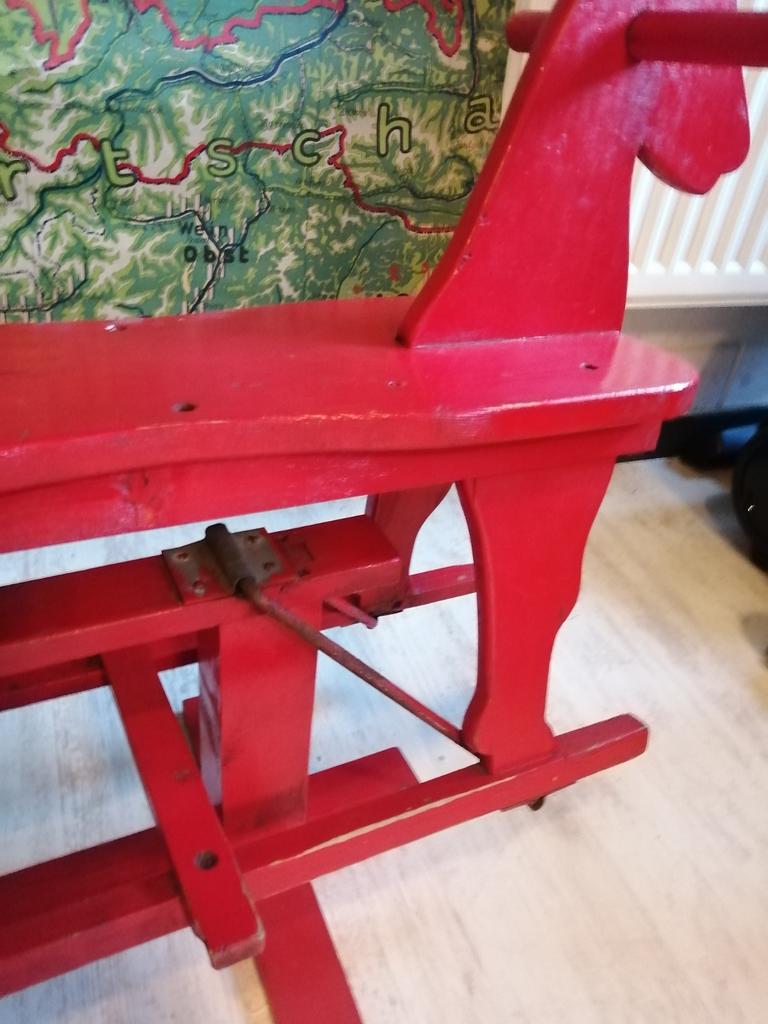 ZELDZAME OUDE HOUTEN HOBBELPAARD IN MOOIE VINTAGE STAAT 75CM, Antiek en Kunst, Ophalen