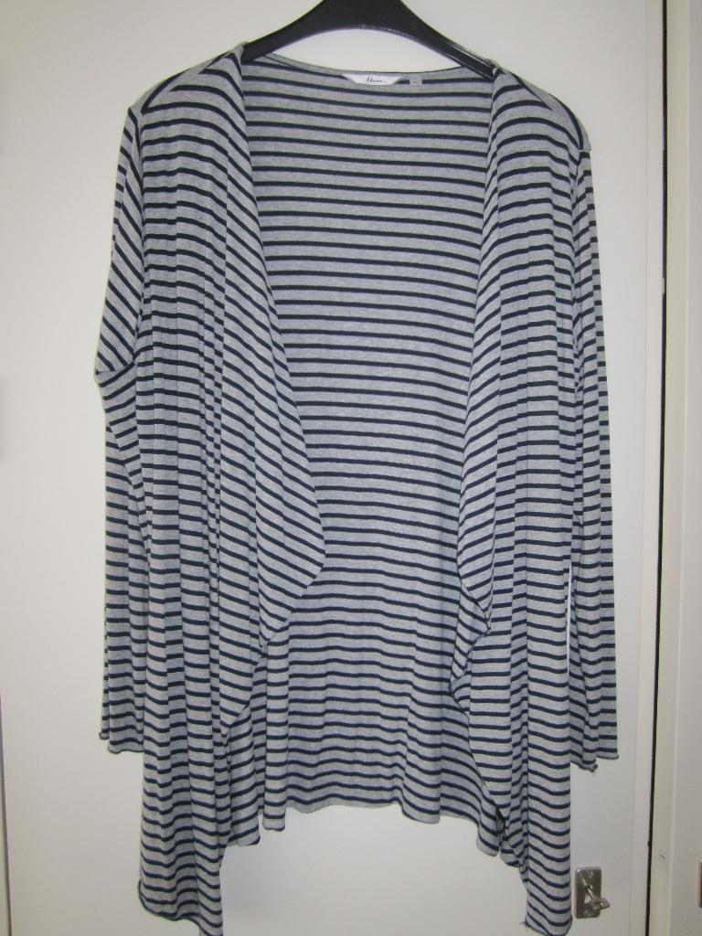 Miss Etam blauw/grijs gestreepte vest maat XL., Blauw, Maat 46/48 (XL) of groter, Ophalen of Verzenden, Zo goed als nieuw