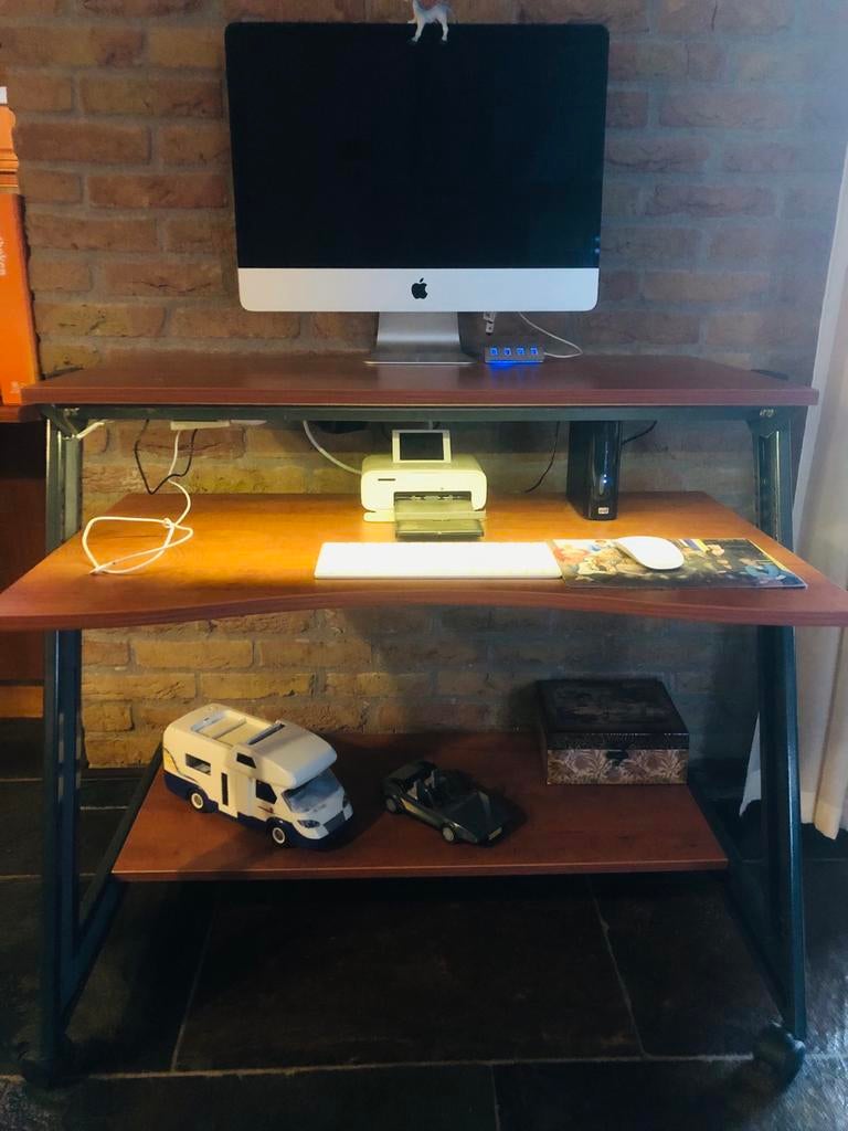 Compact computerbureau met wielen - Atlanta Ergo Space, Huis en Inrichting, Bureaus, Zo goed als nieuw, Computerbureau, Overige merken