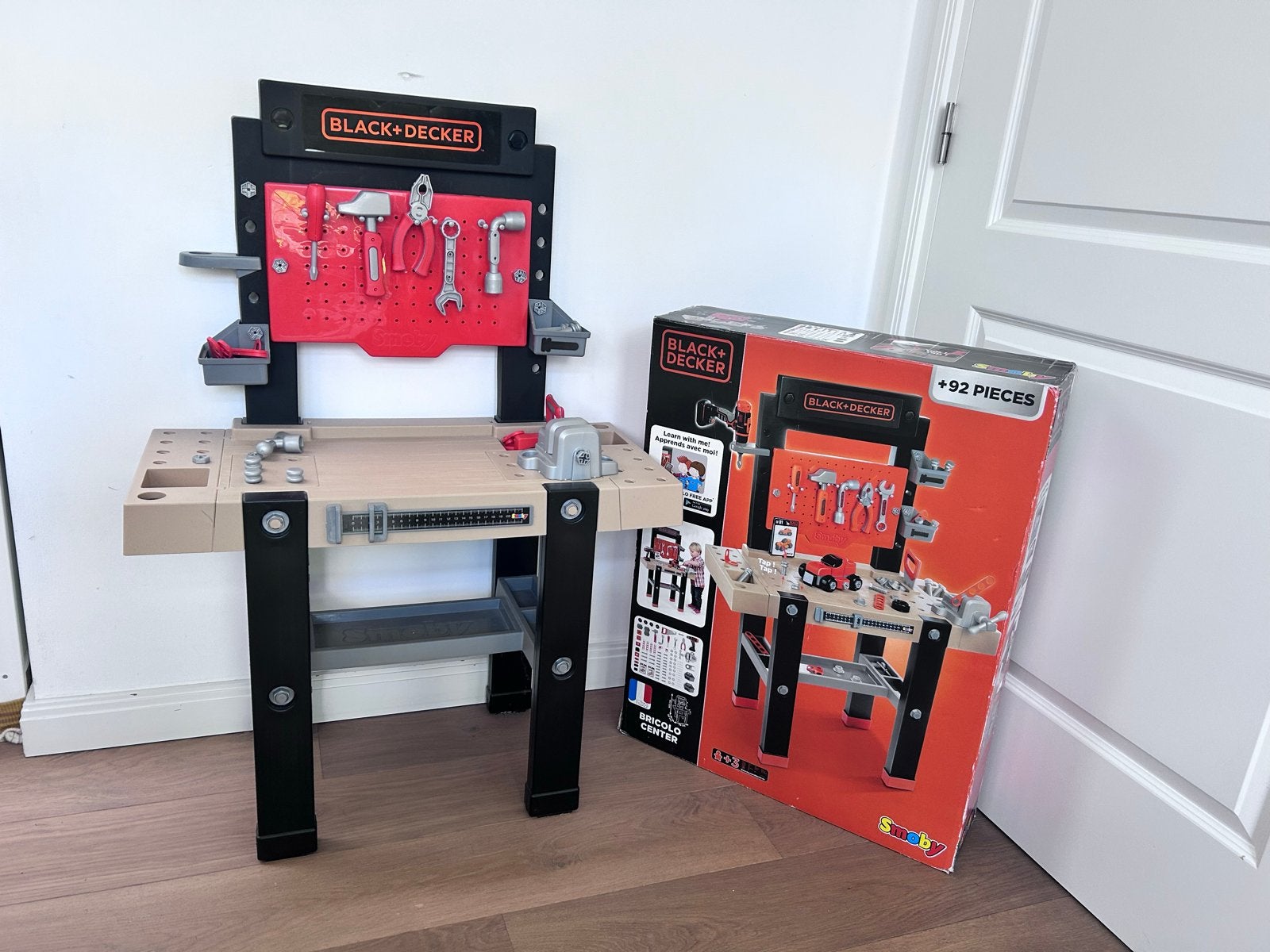 Smoby Black+Decker Werkbank - Zeer Nette Staat, Ophalen of Verzenden, Zo goed als nieuw, Bouwen