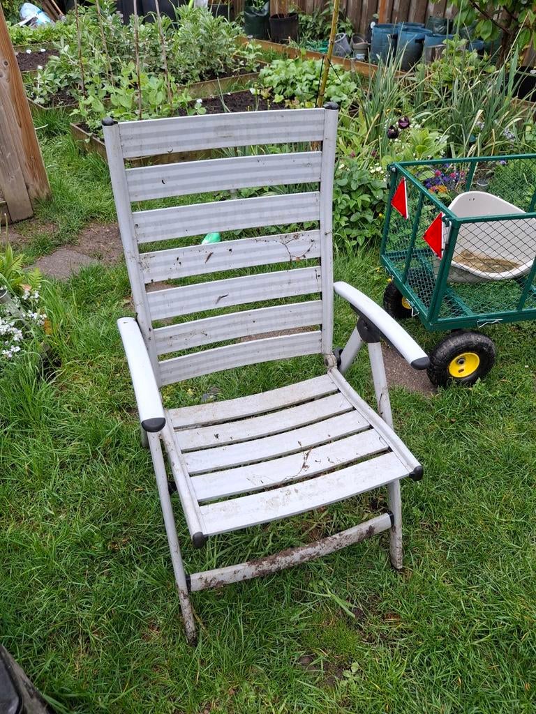 Aluminium tuinstoelen, Ophalen, Gebruikt, Aluminium