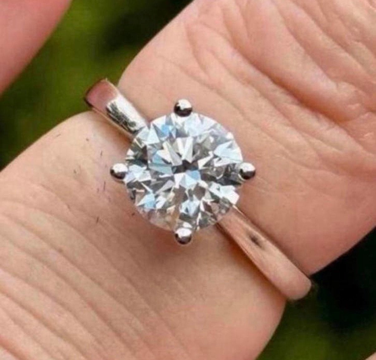 Nieuwe gouden trouwring met VS diamant 1.52ct en certificaat, Wit, Nieuw, Ophalen of Verzenden, 17 tot 18
