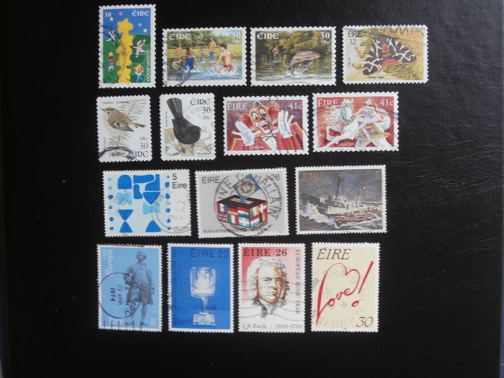 IERLAND; KAVEL 25 verschillenden 2 FOTO'S, Verzenden, Gestempeld