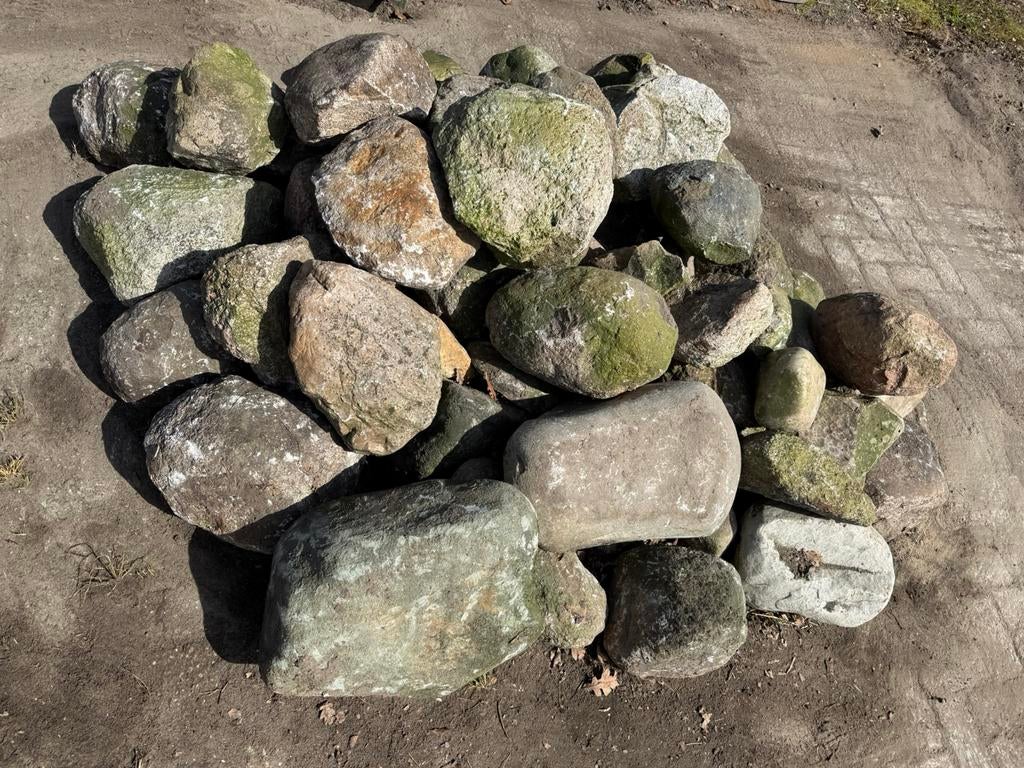 Gletsjer stenen / veldkeien voor tuin en oprit decoratie, Gebruikt, Graniet, Ophalen of Verzenden, Kei