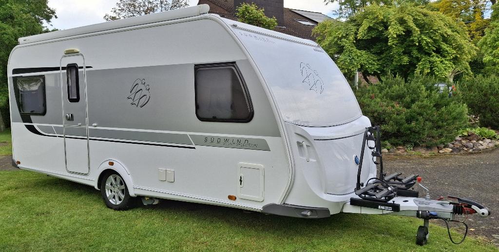 Knaus Sudwind Silver Selection FU 500, airco, mover, luifel., Caravans en Kamperen, Caravans, Particulier, tot en met 4, 1250 - 1500 kg