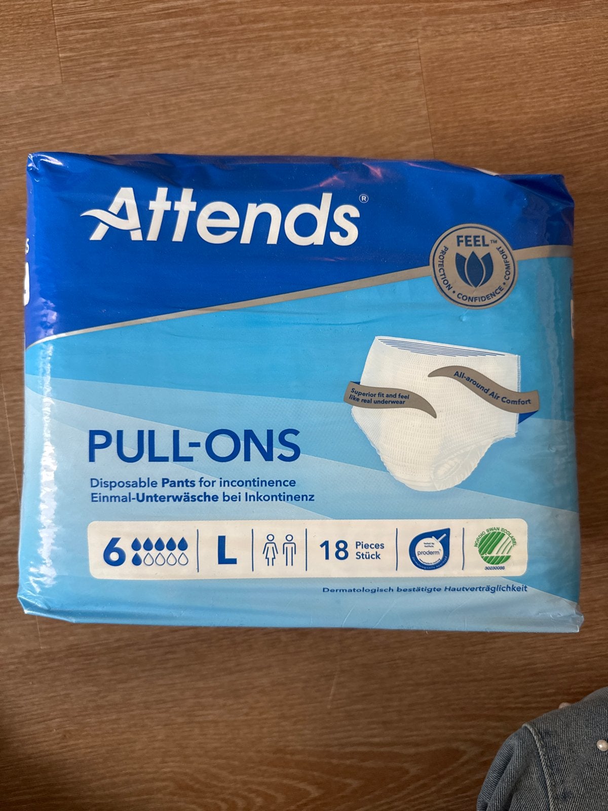 Attends pull on broekjes maat L NIEUW IN VERPAKKING, Ophalen, Nieuw