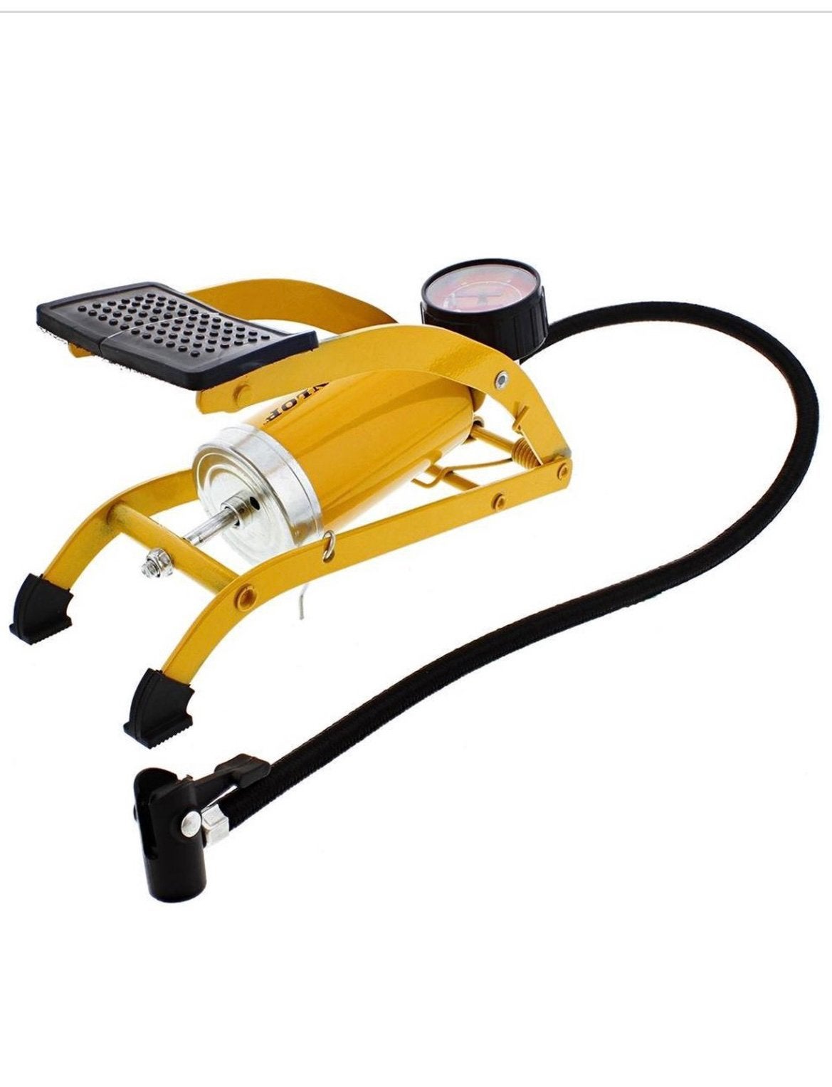 Dunlop Voetpomp met Drukmeter - Geel, Ophalen of Verzenden, Drukmeter, Nieuw